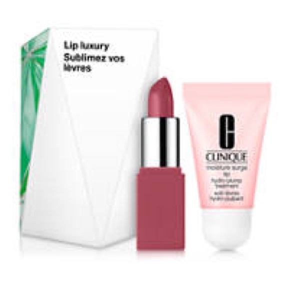 Clinique 2 Piece Lip Luxury Set Lip Colour/Primer Lipstick in PLUM POP + Plumper - Picture 2 of 8